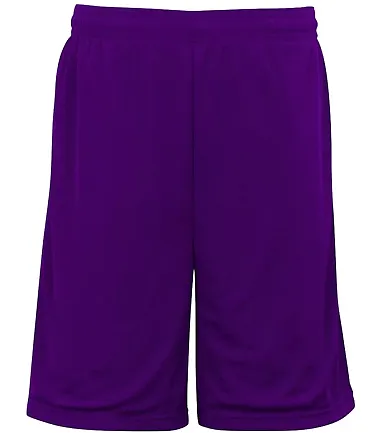 7219 Badger Adult Mesh Shorts With Pockets Purple front view