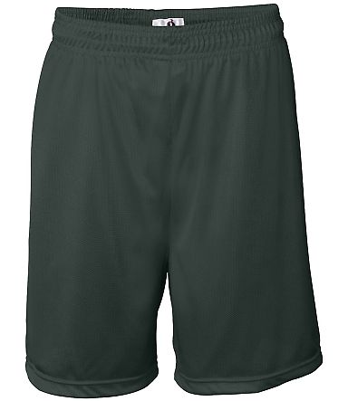 7237 Badger Adult Mini-Mesh 7-Inch Shorts in Forest front view