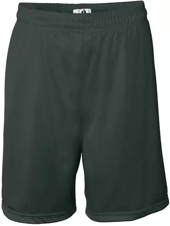 7237 Badger Adult Mini-Mesh 7-Inch Shorts Forest front view
