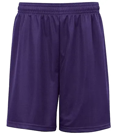7237 Badger Adult Mini-Mesh 7-Inch Shorts Purple front view