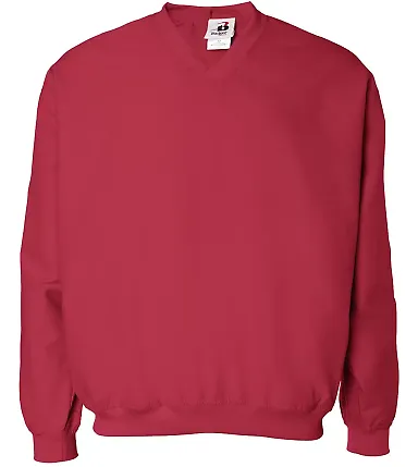 7618 Badger Microfiber Windshirt Red front view