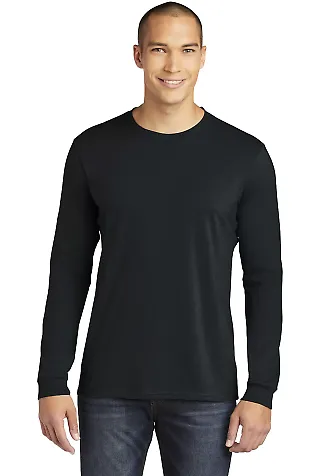 949 Anvil Adult Long-Sleeve Fashion-Fit Tee in Black front view