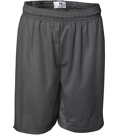 7207 Badger Adult Mesh/Tricot 7-Inch Shorts Graphite front view