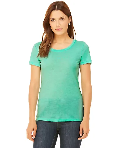 BELLA 8413 Womens Tri-blend T-shirt in Mint triblend front view