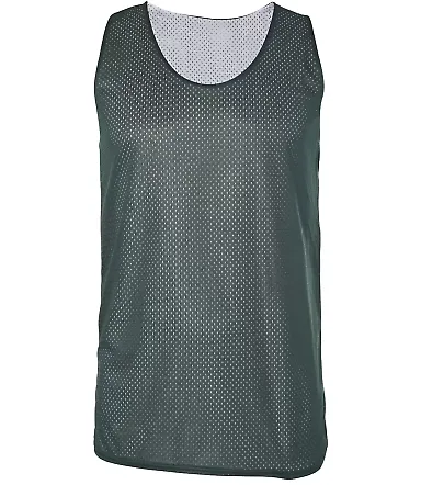 8529 Badger Adult Mesh Reversible Tank Forest/ White front view