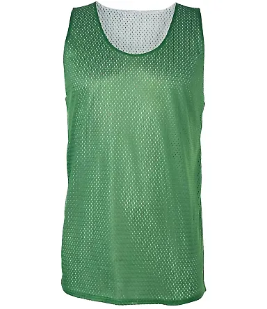 8529 Badger Adult Mesh Reversible Tank Kelly/ White front view