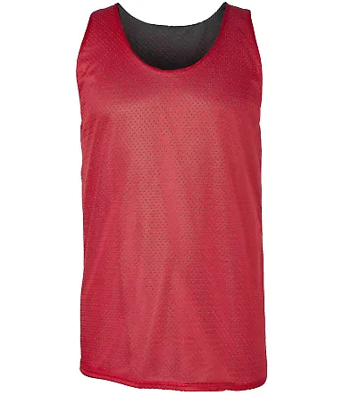 8529 Badger Adult Mesh Reversible Tank Red/ Black front view