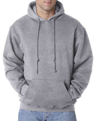 B960 Bayside Cotton Poly Hoodie S - 6XL in Dark ash front view