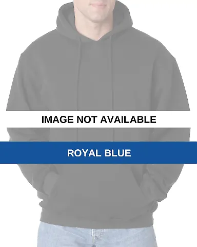 B960 Bayside Cotton Poly Hoodie S - 6XL  Royal Blue front view