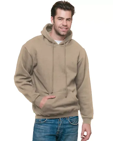 B960 Bayside Cotton Poly Hoodie S - 6XL  in Sand front view
