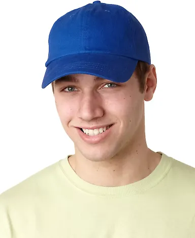 Adams EB101 Brushed Twill Dad Hat in Royal front view