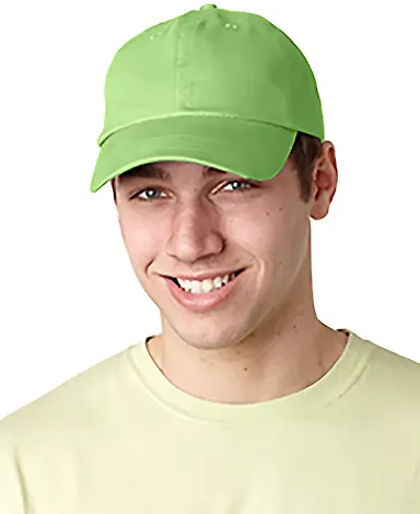 Adams EB101 Brushed Twill Dad Hat in Lime front view