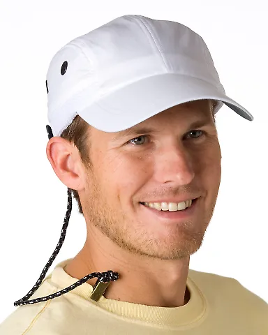 EF101 Adams Extreme Performance Cap WHITE/ WHITE front view