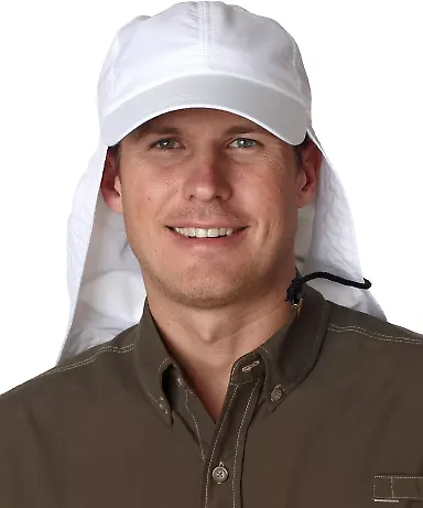 EOM101 Adams Extreme Outdoor Cap WHITE front view