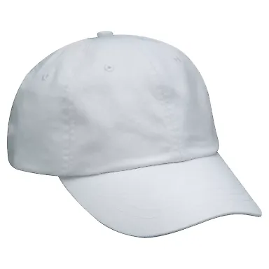 Adams EP101 Twill Pigment-dyed Dad Hat in White front view
