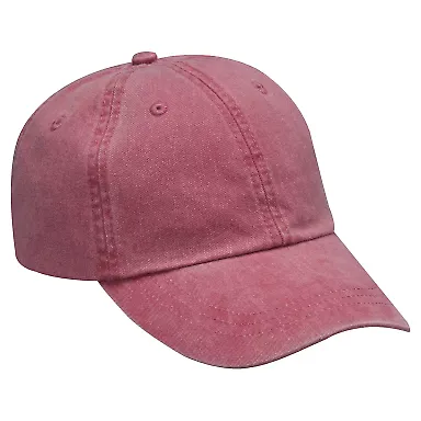 Adams EP101 Twill Pigment-dyed Dad Hat in Nautical red front view