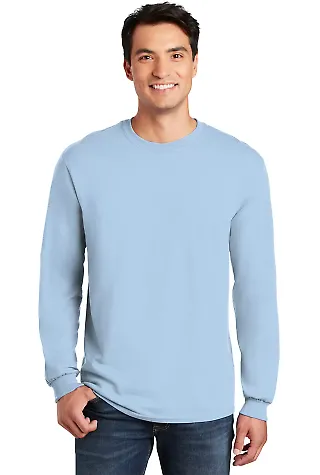 5400 Gildan Adult Heavy Cotton Long-Sleeve T-Shirt in Light blue front view