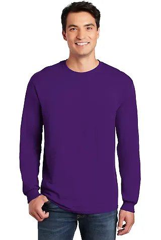5400 Gildan Adult Heavy Cotton Long-Sleeve T-Shirt in Purple front view
