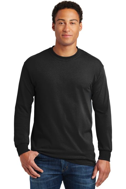 5400 Gildan Adult Heavy Cotton Long-Sleeve T-Shirt Black