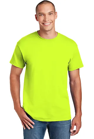 8000 Gildan Adult DryBlend T-Shirt in Safety green front view