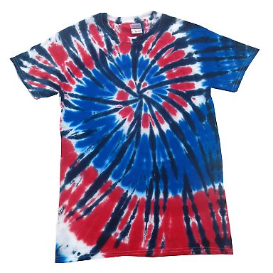 H1000b tie dye Youth Tie-Dyed Cotton Tee in Independence front view