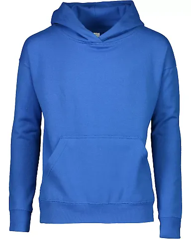 L2296 LA T Youth Fleece Hooded Pullover Sweatshirt in Royal front view