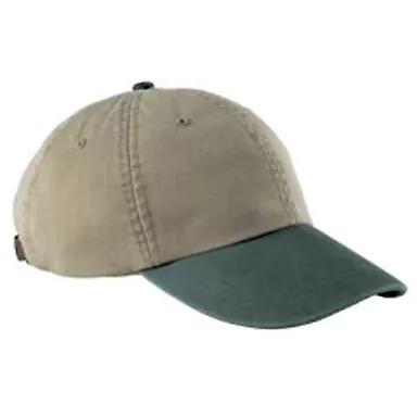 Adams LP102 Khaki Two-Tone Optimum Dad Hat Khaki/Forest front view