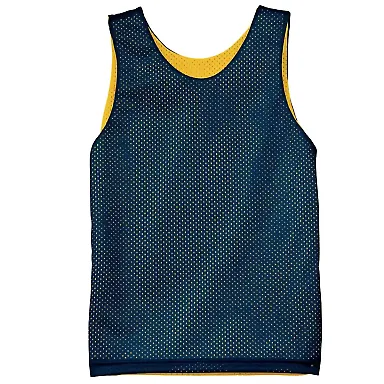 N2206 A4 Youth Reversible Mesh Tank NAVY/ GOLD front view