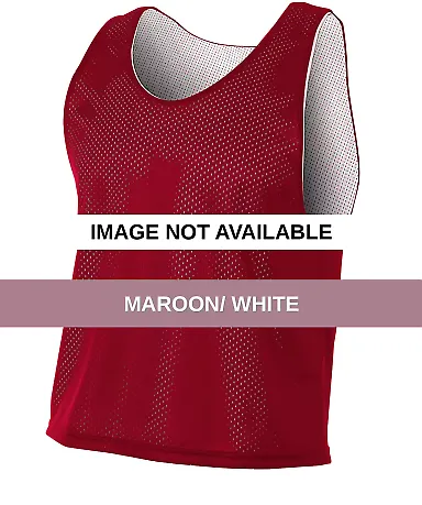 N2274 A4 Lacrosse Reversible Practice Jersey MAROON/ WHITE front view