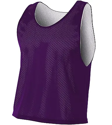 N2274 A4 Lacrosse Reversible Practice Jersey PURPLE/ WHITE front view