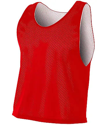 N2274 A4 Lacrosse Reversible Practice Jersey SCARLET/ WHITE front view