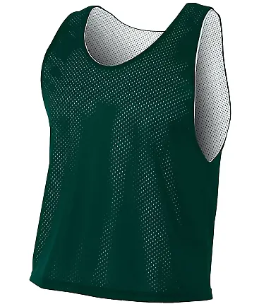 N2274 A4 Lacrosse Reversible Practice Jersey FOREST/ WHITE front view