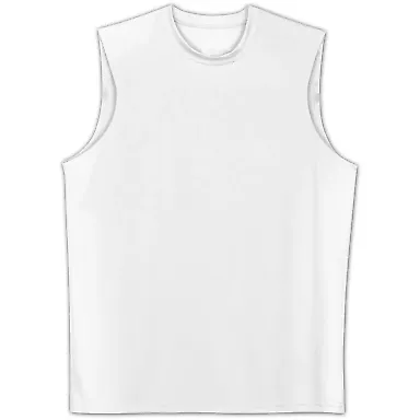 N2295 A4 Cooling Performance Muscle Shirt WHITE front view