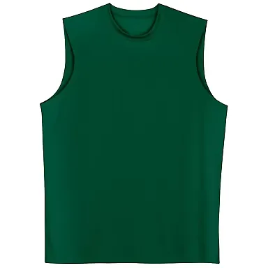 N2295 A4 Cooling Performance Muscle Shirt FOREST GREEN front view