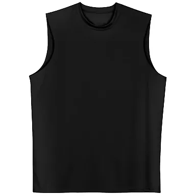 N2295 A4 Cooling Performance Muscle Shirt BLACK front view