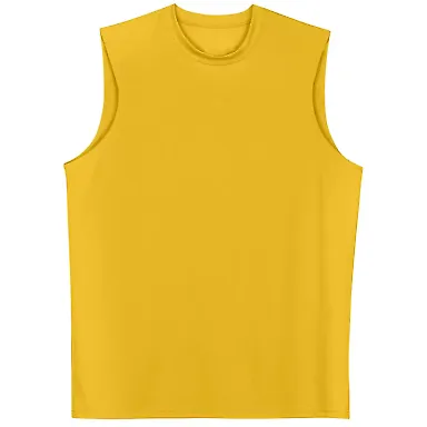 N2295 A4 Cooling Performance Muscle Shirt GOLD front view