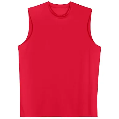 N2295 A4 Cooling Performance Muscle Shirt SCARLET front view