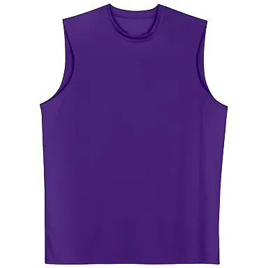 N2295 A4 Cooling Performance Muscle Shirt PURPLE front view