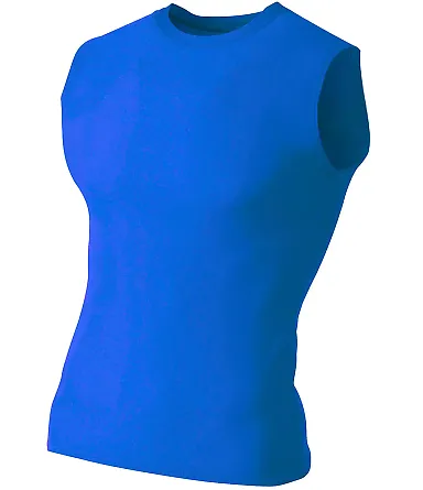 N2306 A4 Compression Muscle Tee ROYAL front view