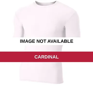 N3130 A4 Short Sleeve Compression Crew CARDINAL front view