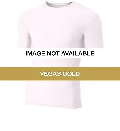 N3130 A4 Short Sleeve Compression Crew VEGAS GOLD front view
