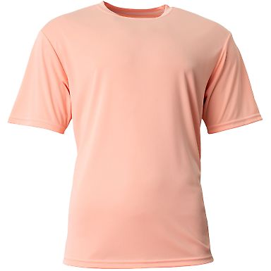 A4 N3142 Adult Cooling Performance Crew Tee in Salmon front view