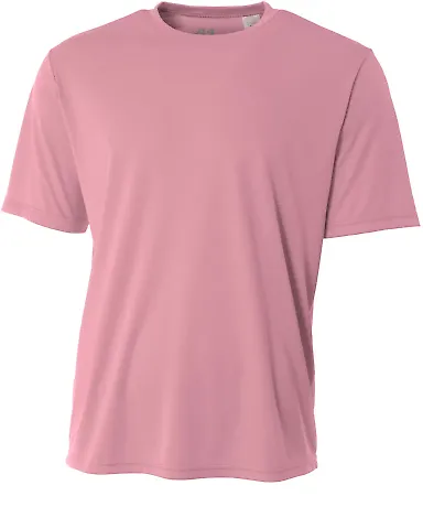 N3142 A4 Adult Cooling Performance Crew Tee PINK front view