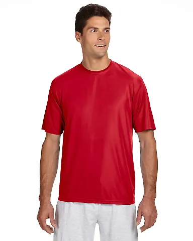 N3142 A4 Adult Cooling Performance Crew Tee SCARLET front view