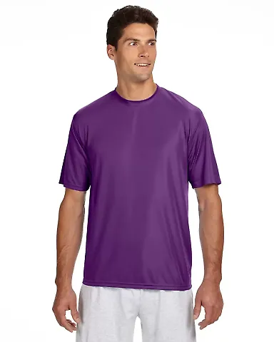 N3142 A4 Adult Cooling Performance Crew Tee PURPLE front view
