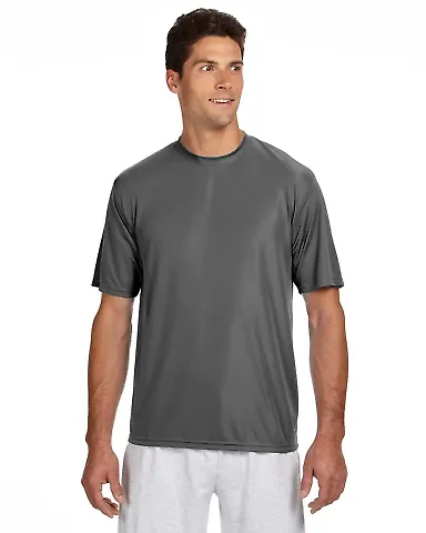 N3142 A4 Adult Cooling Performance Crew Tee GRAPHITE front view