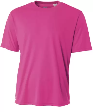 N3142 A4 Adult Cooling Performance Crew Tee FUCHSIA front view
