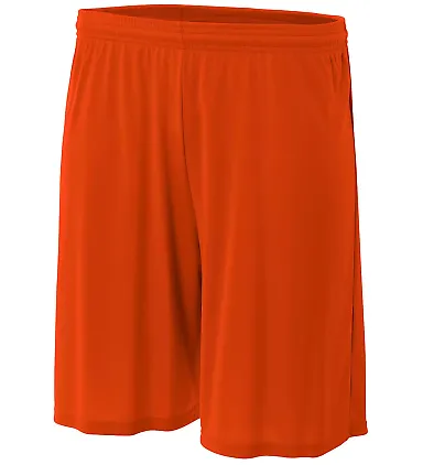 N5244 A4 Adult 7 inch Performance  Shorts No Pocke ATHLETIC ORANGE front view