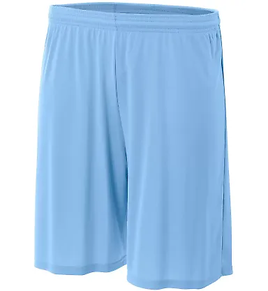 N5244 A4 Adult 7 inch Performance  Shorts No Pocke LIGHT BLUE front view