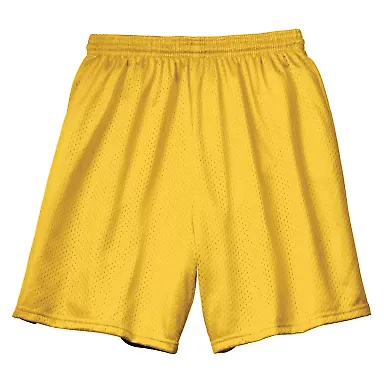 N5293 A4 Adult Lined Tricot Mesh Shorts GOLD front view